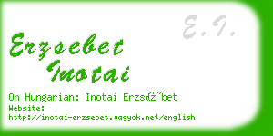 erzsebet inotai business card